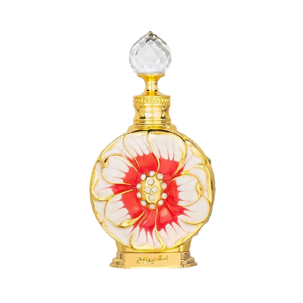 Flacon de parfum doré avec motif floral en relief – 80 ml